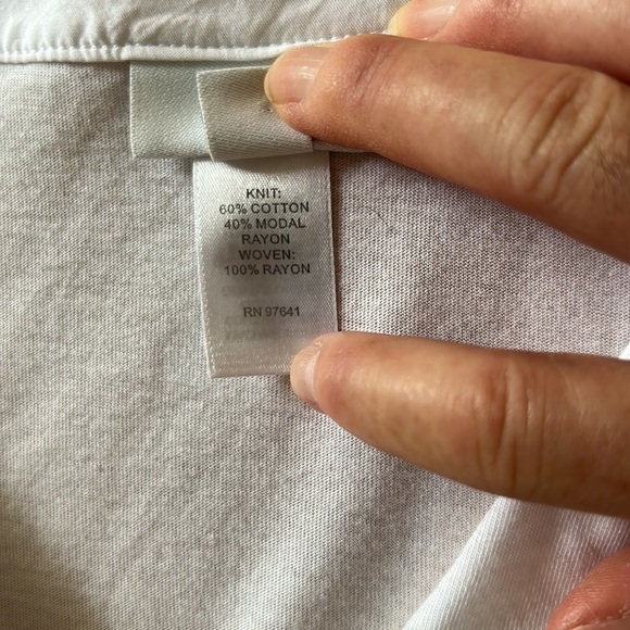 J. Jill White Button-Down Top Size Medium - Picture 7 of 7
